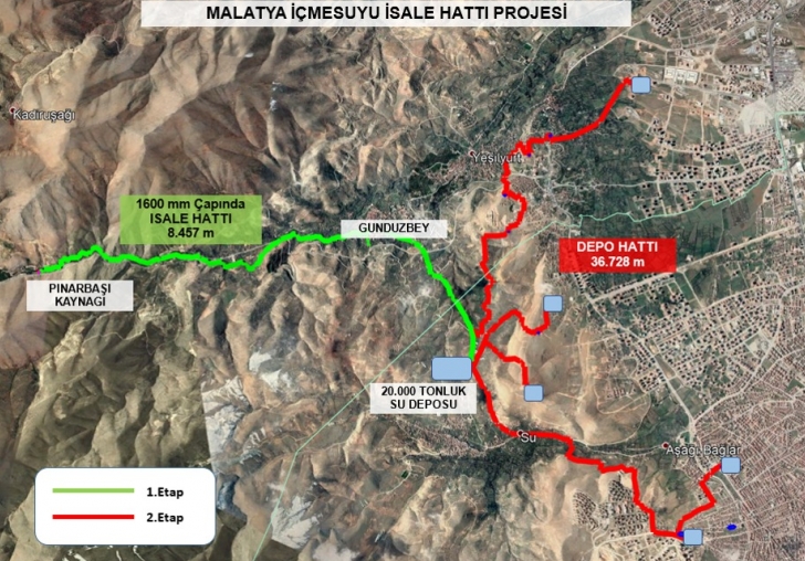 45 Kmlik İçme suyu Ana İsale Hattı Baştan Sona Yenileniyor BÜYÜKŞEHİR BELEDİYESİNDEN DEV PROJE