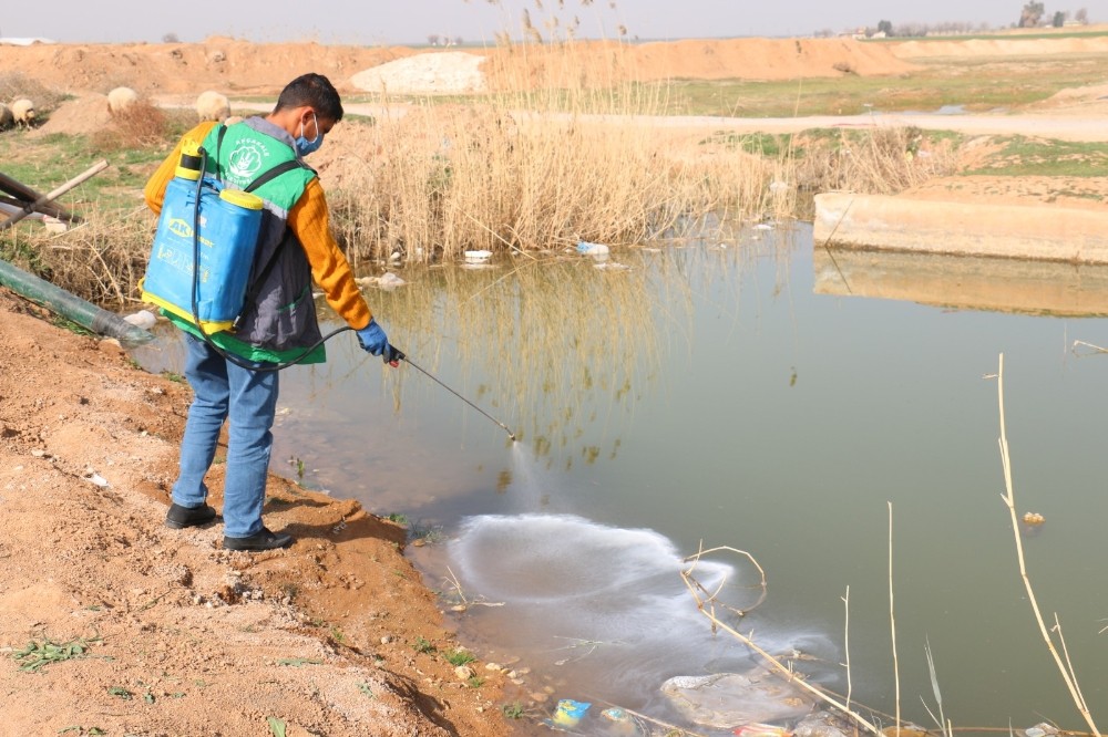 Akçakale´de haşere ile mücadelede hummalı çalışma

