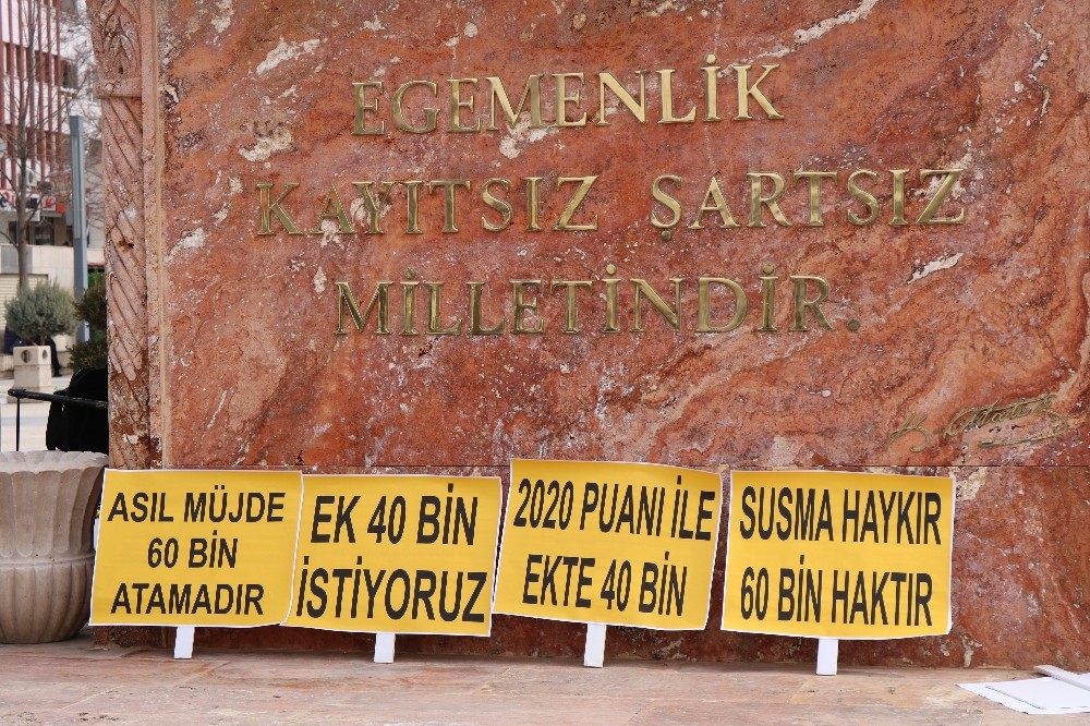 Atanamayan öğretmenler, atanma taleplerini anlattı
