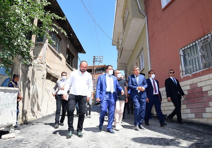 Başkan Gürkan Gündüzbey Mahallesinde altyapı ve üstyapı çalışmalarını inceledi