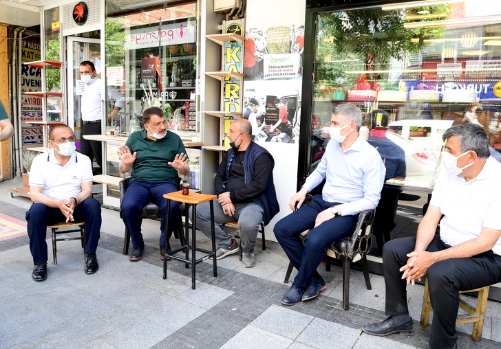 Başkan Gürkan ve Vali Arduş Esnaf Ziyaretinde