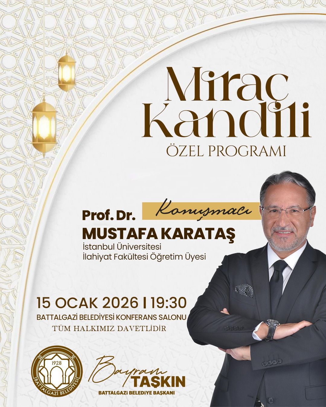 BATTALGAZİ’DE MİRAÇ KANDİLİ ÖZEL PROGRAMI DÜZENLENECEK