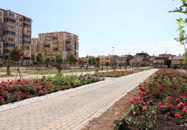 BATTALGAZİDEKİ GÜL BAHÇESİNDE ÇALIŞMALAR SÜRÜYOR