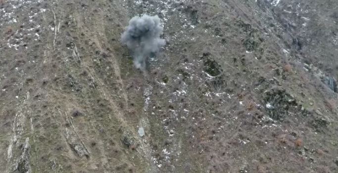 Bitlis´te ele geçirilen havan mühimmatı imha edildi
