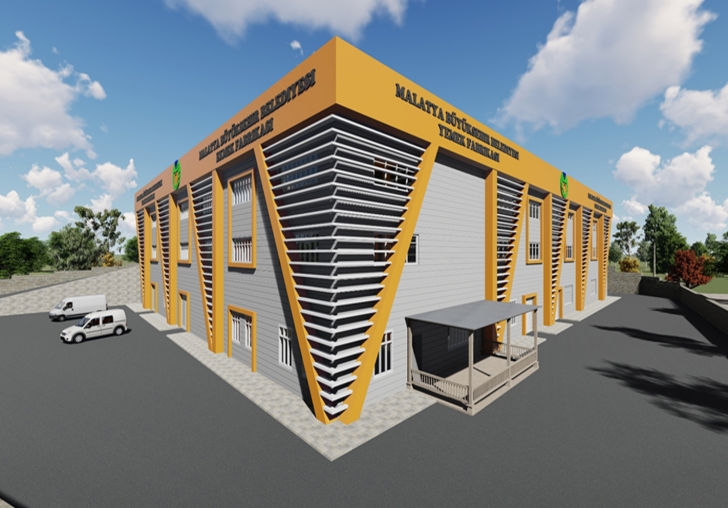 BÜYÜKŞEHİR BELEDİYESİ EKMEK VE YEMEK FABRİKASI İNŞAATI DEVAM EDİYOR