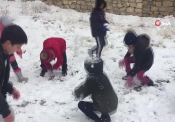 Darende'de kar sevinci