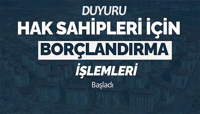 Deprem Konutları Borçlandırma Süreci Hakkında Basın Duyurusu