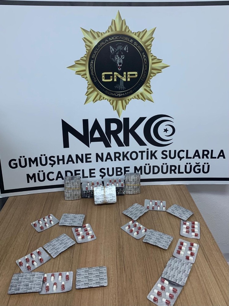 Gümüşhane´de 371 adet uyuşturucu hap ele geçirildi
