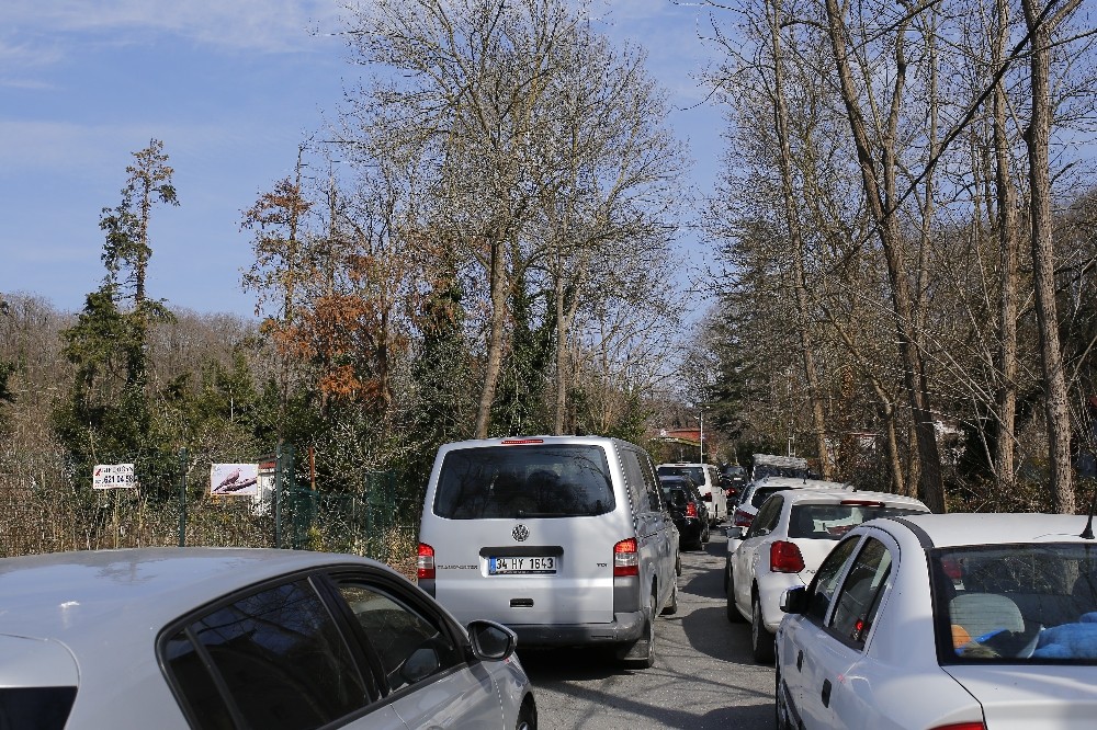Güneşli havayı gören vatandaşlar kısıtlamanın ikinci haftasında Belgrad Ormanına akın etti
