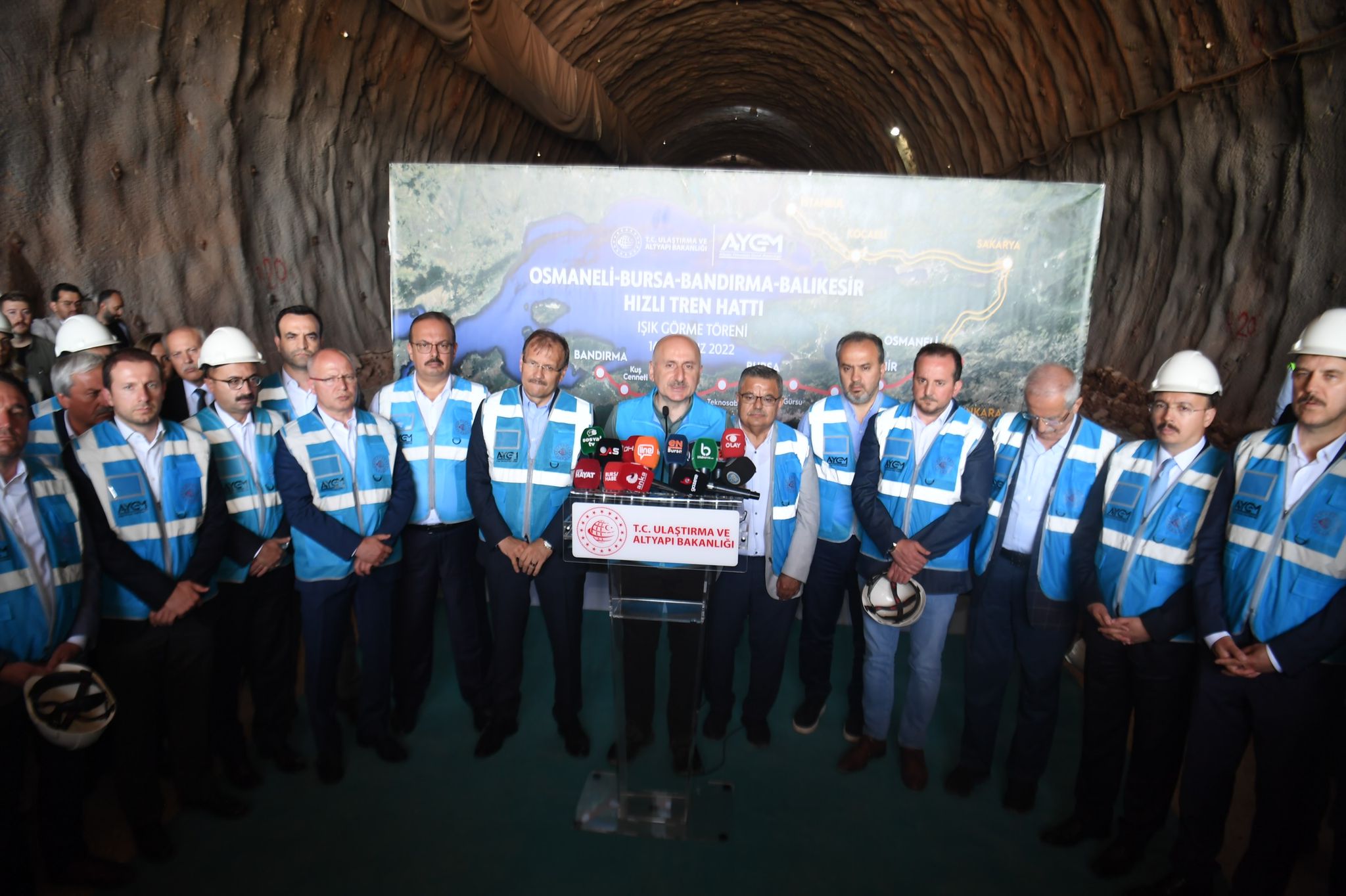 Hızlı Tren Hattı T04 Tüneli Işık Görme Töreni