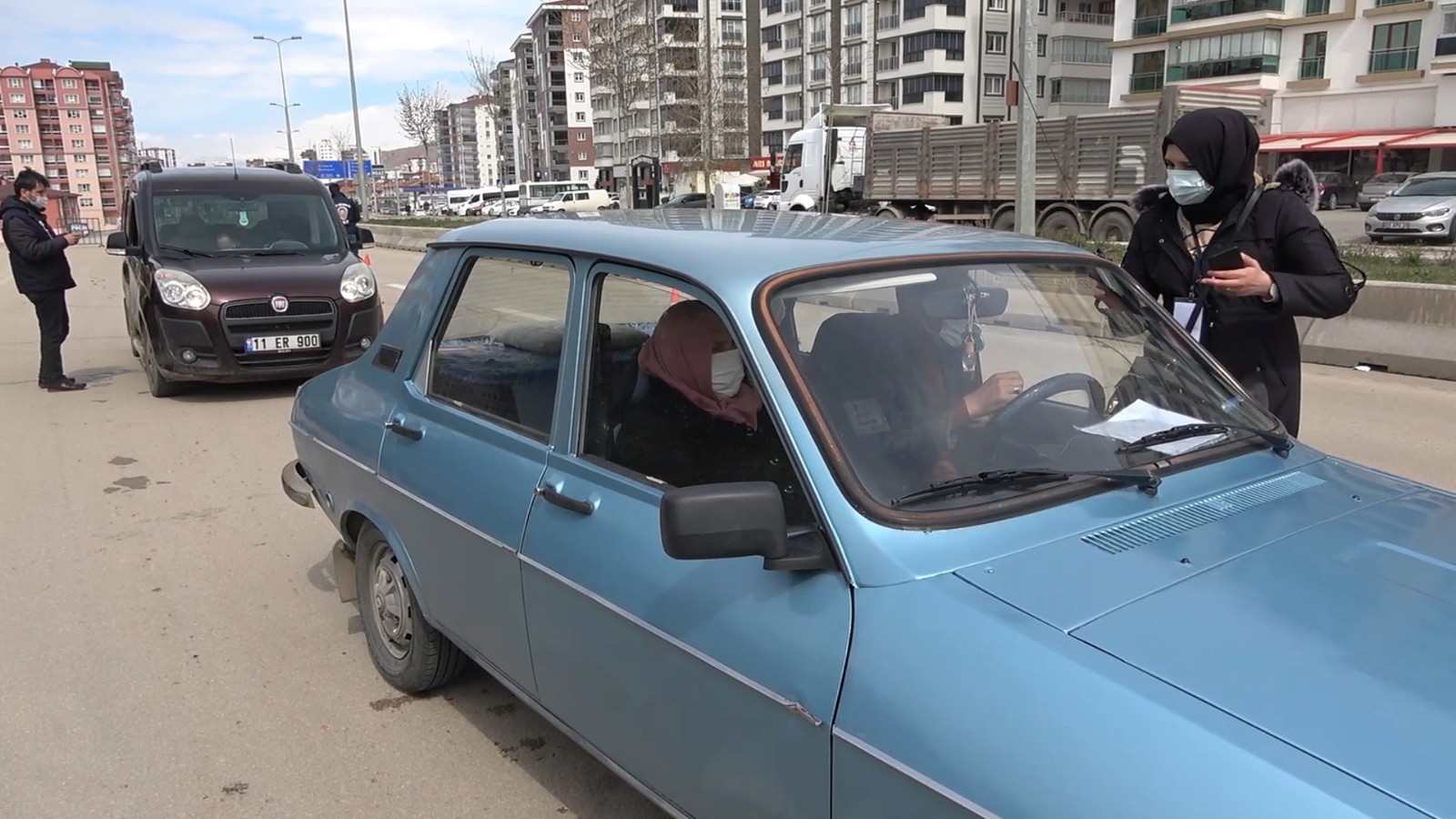 Kırıkkale´de korona virüs denetimleri: Sürücü ve yolcuların 