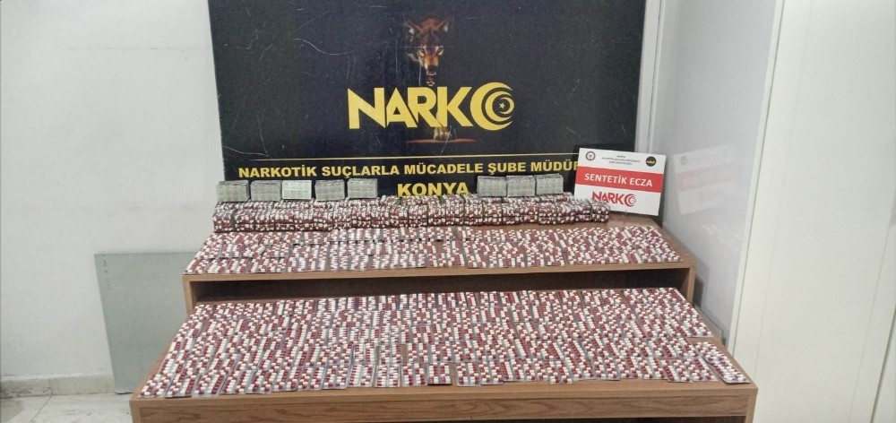 Konya´da 15 bin 294 adet uyuşturucu hap ele geçirildi

