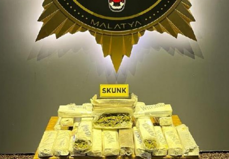Malatya'da 4 kilo 350 gram skunk ele geçirildi; 1 gözaltı