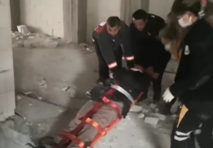 Malatyada inşaatta düşen bir kişi yaralandı