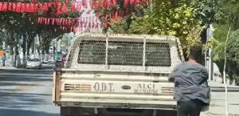 Malatya'da Patenle Tehlikeli Yolculuk Kamerada