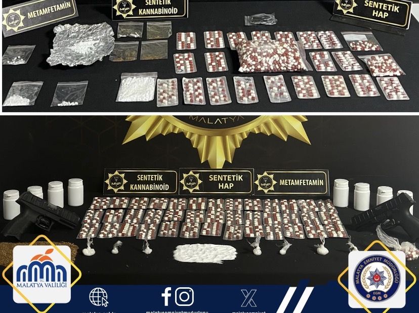 Malatya'da "Torbacı" Operasyonu: 8 Zehir Taciri Tutuklandı