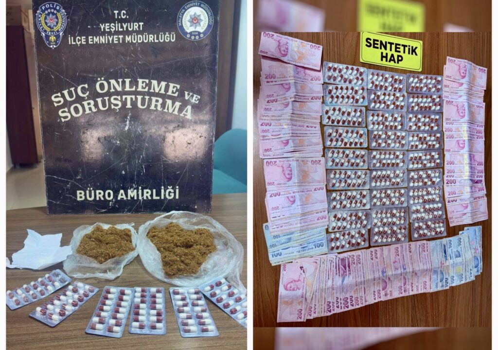 Malatya’da Sokak Satıcılarına Darbe: Uyuşturucu ve Suç Geliri Ele Geçirildi