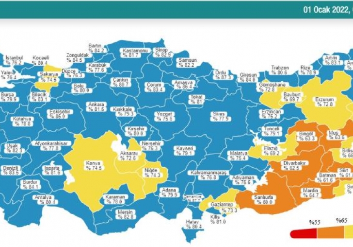 Malatya Yeni Yıla Mavi Girdi