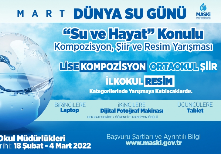 MASKİDEN SU VE HAYAT KONULU RESİM, KOMPOZİSYON VE ŞİİR YARIŞMASI