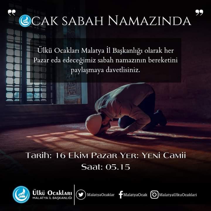 Rehberi Kur’an Olan “Ocak” Sabah Namazında Buluşuyor,