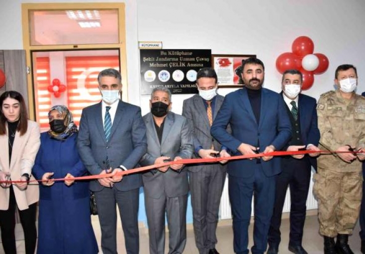 Şehit Mehmet Çelik adına kütüphane açıldı