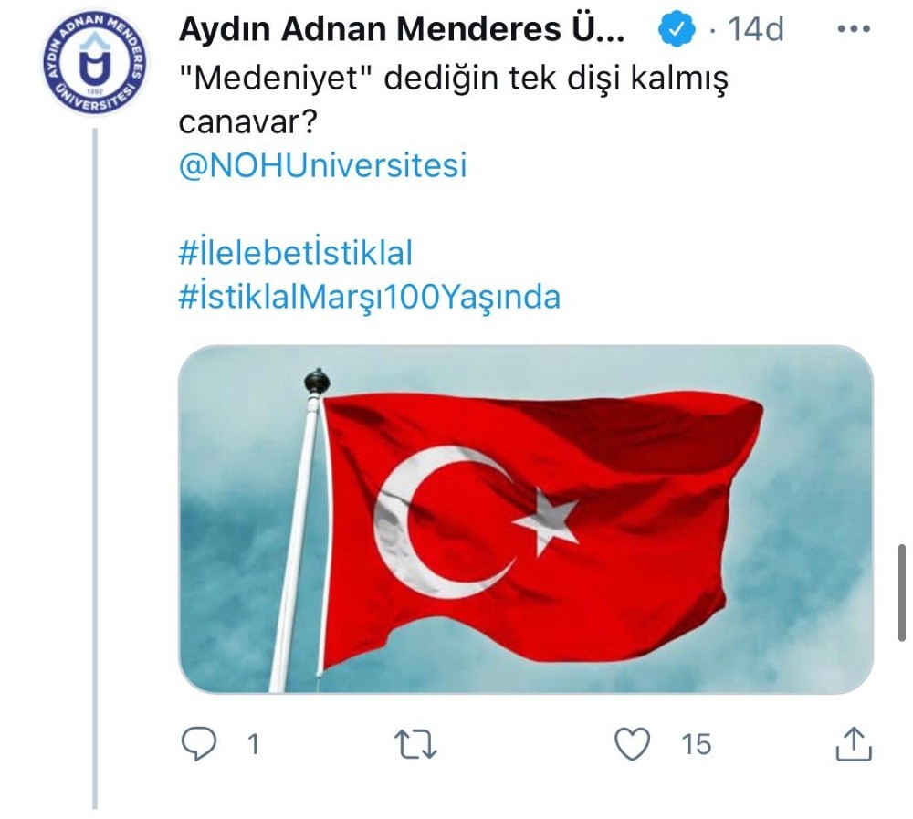 Üniversiteler, `İstiklal Marşı Zinciri´ etkinliğinde birlik oldu
