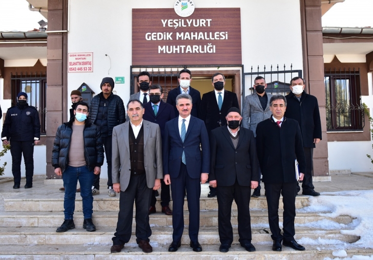 Vali Baruş, Yeşilyurt Gedik ve Gündüzbey Mahalle Muhtarlarını Ziyaret Etti