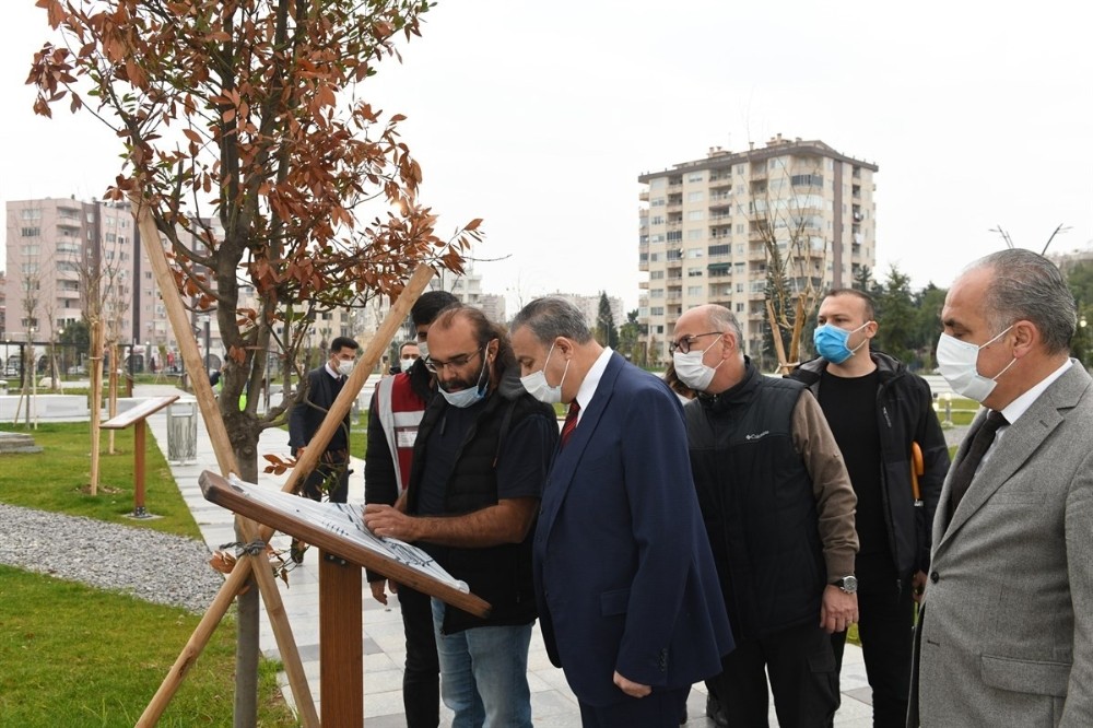 Vali Su, Millet Bahçesindeki çalışmaları inceledi
